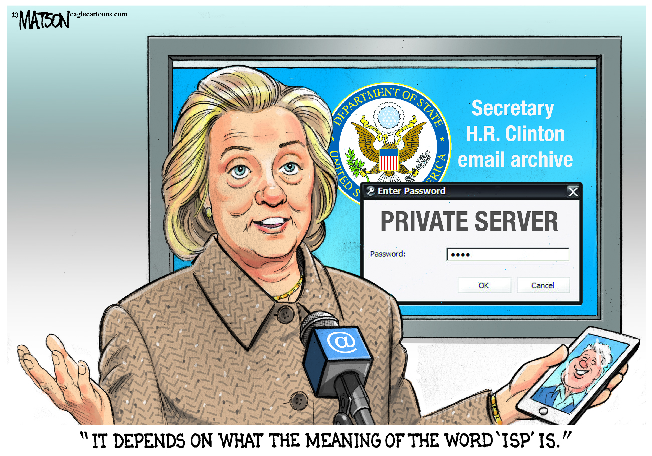 Political cartoon U.S. Hillary Clinton email