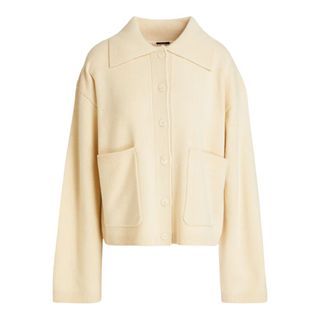 singles day - yellow joseph structured cardigan with pockets and collar