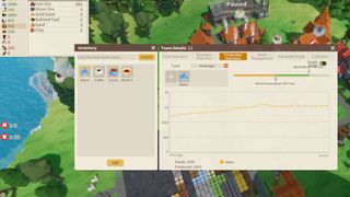 Screenshot of Settlement Survival charts