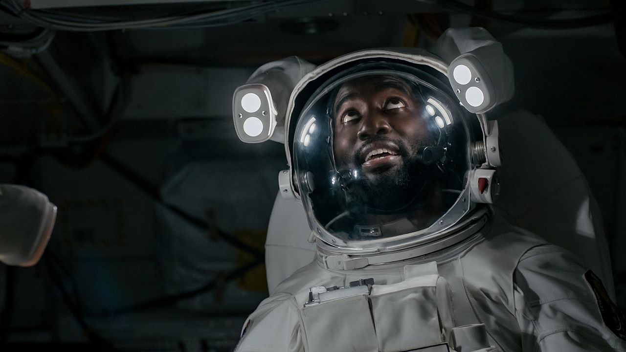 Shamier Anderson as Michael Adams in "Stowaway" on Netflix.