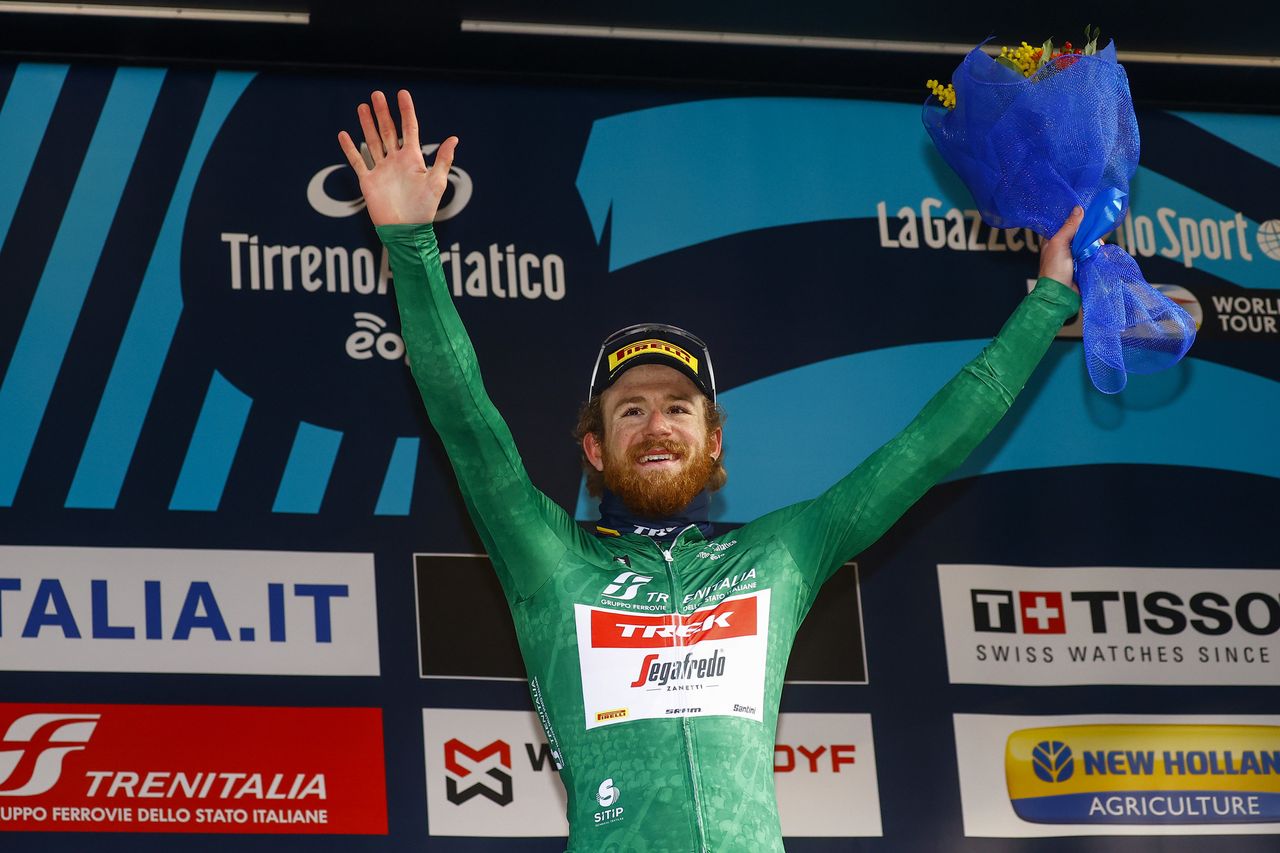 Tirreno Adriatico 2022 - 57th Edition - 6th stage Apecchio - Carpegna 215 km - 12/03/2022 - Quinn Simmons (USA - Trek - Segafredo) - photo Luca Bettini/SprintCyclingAgency&Acirc;&copy;2022