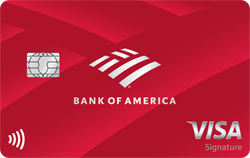 Image of red Bank of America Customized Cash Rewards credit card