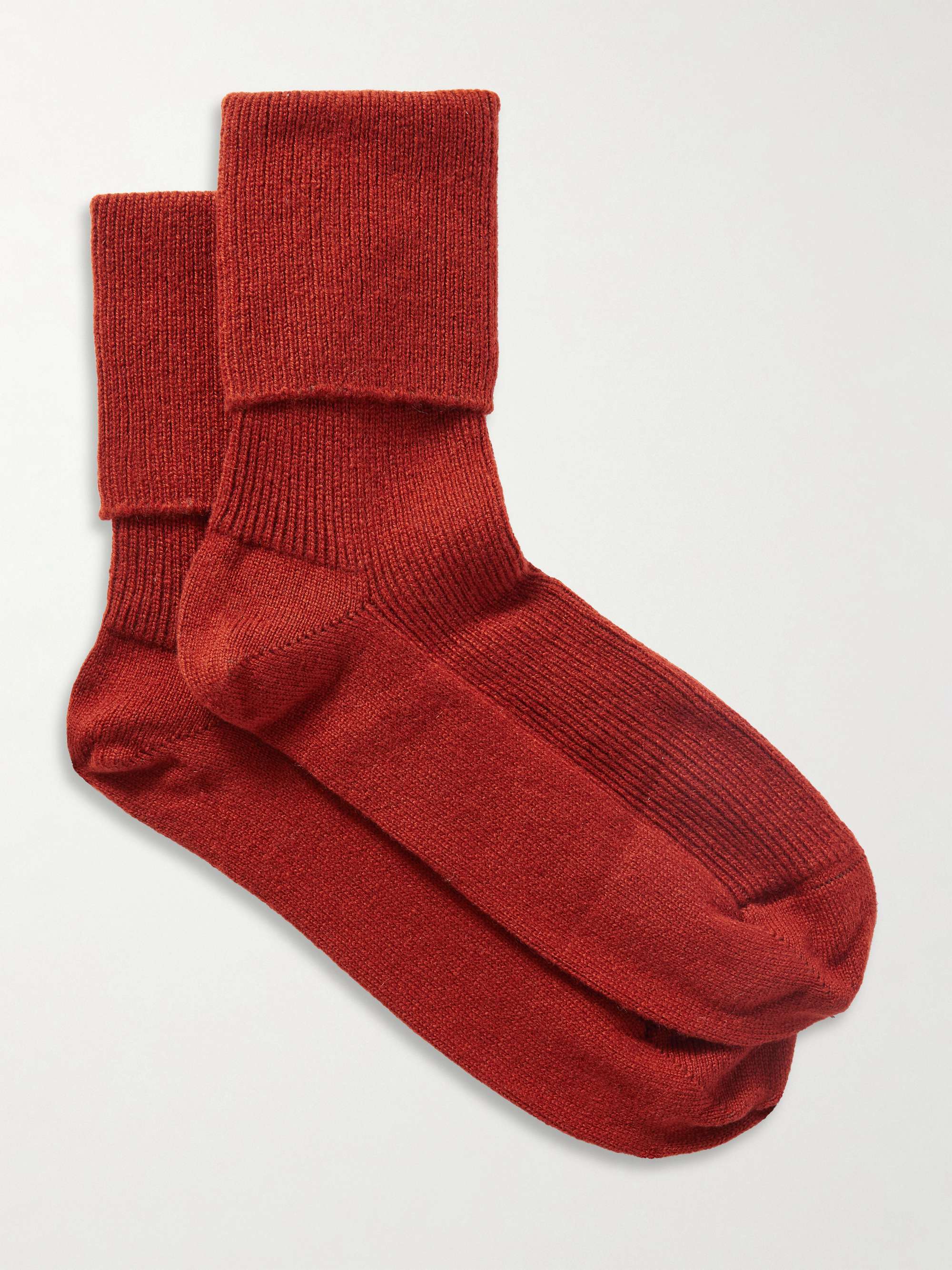 Ribbed Cashmere Socks