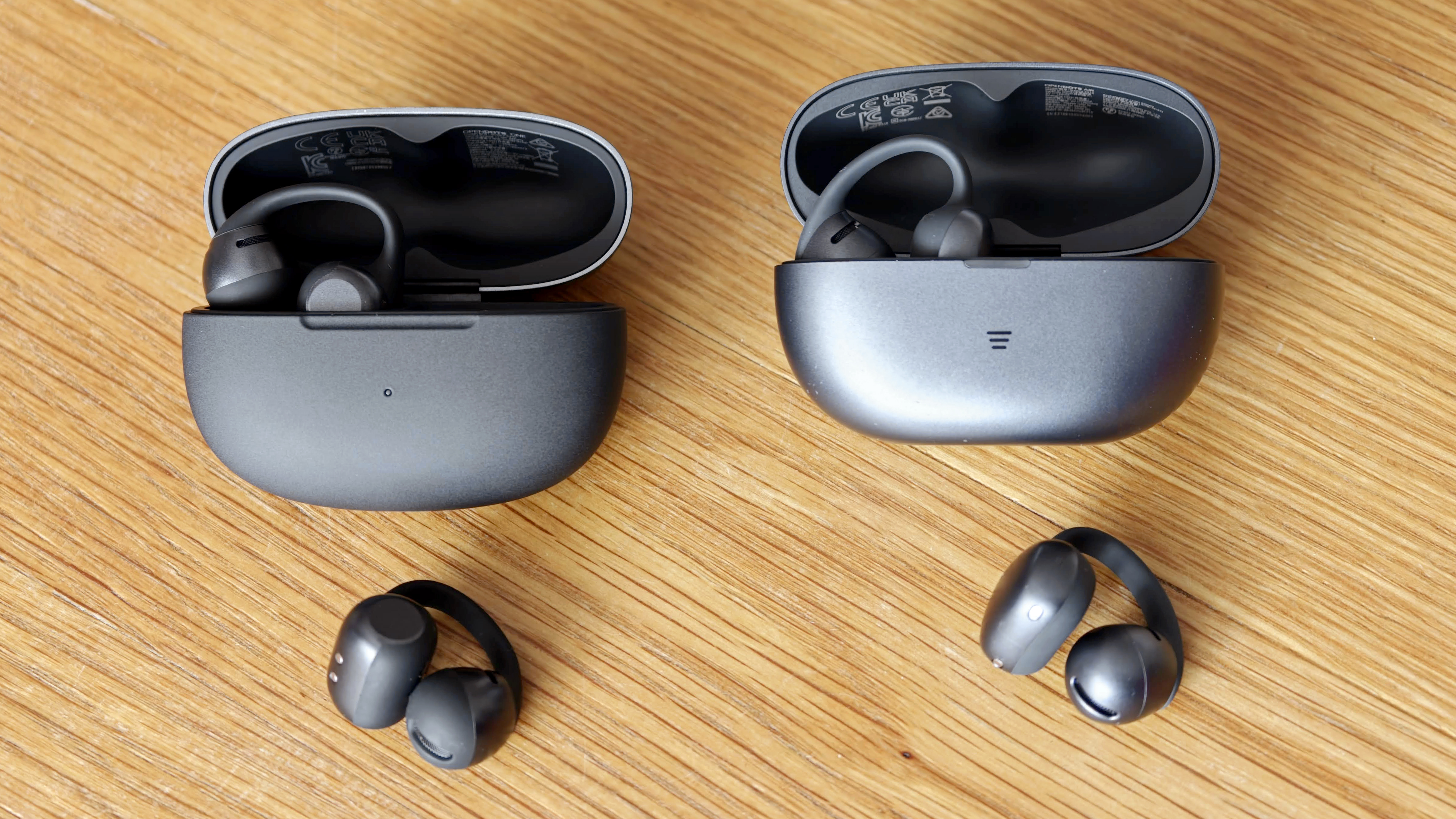 Shokz OpenDots 2 (left) versus Shokz OpenDots Air (right)