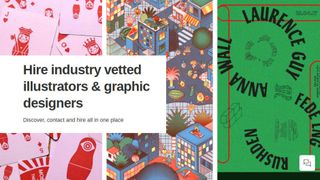 Easle site screenshot says 'Hire industry vetted illustrators & graphic designers'