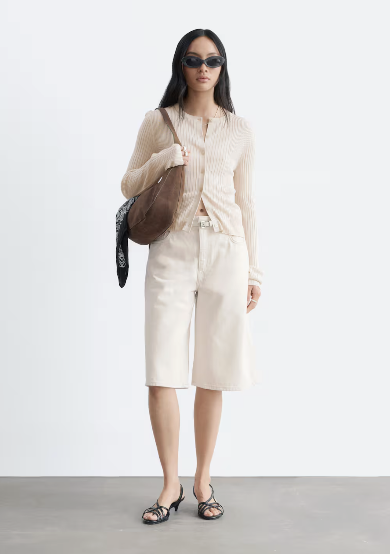 &amp; Other Stories, Denim Knee-Length Shorts