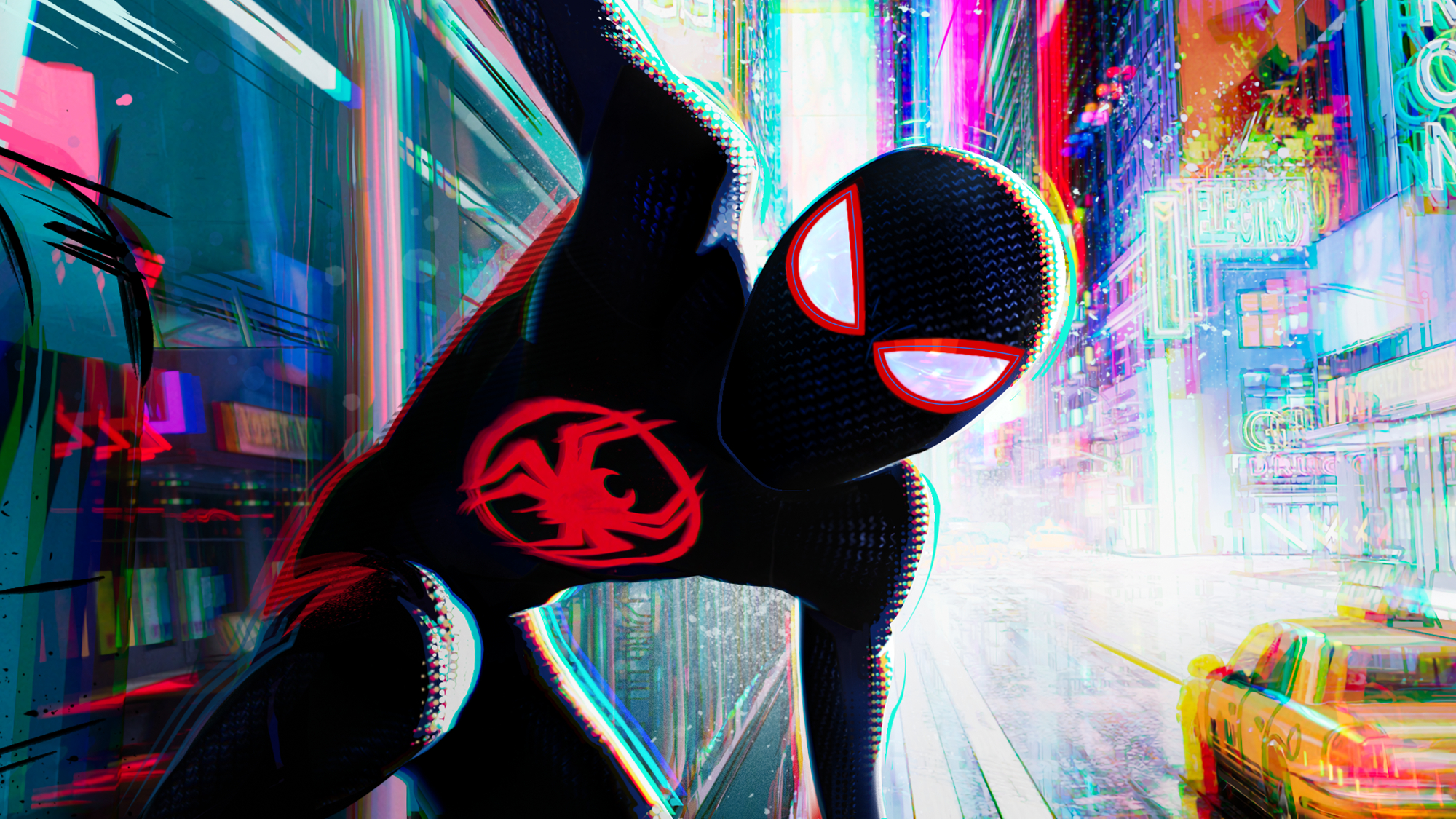 Miles Morales (Shameik Moore) looks ahead in Spider-Man: Beyond the Spider-Verse.