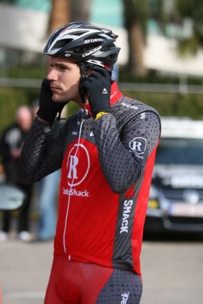 Gert Steegmans straps up for a training ride in Calpe, Spain