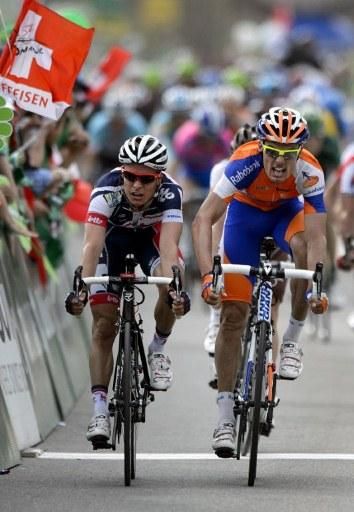 Luis Leon Sanchez (Rabobank Cycling Team) takes stage 3 of the Tour of Romandie