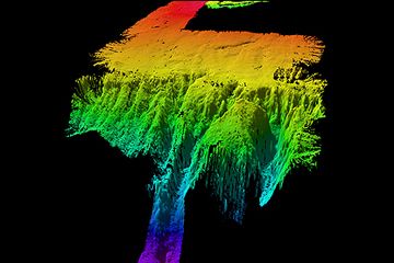 Sonar image of sunken islands