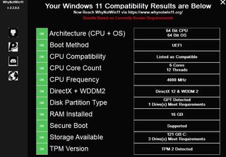 Windows 11 compatibility checking