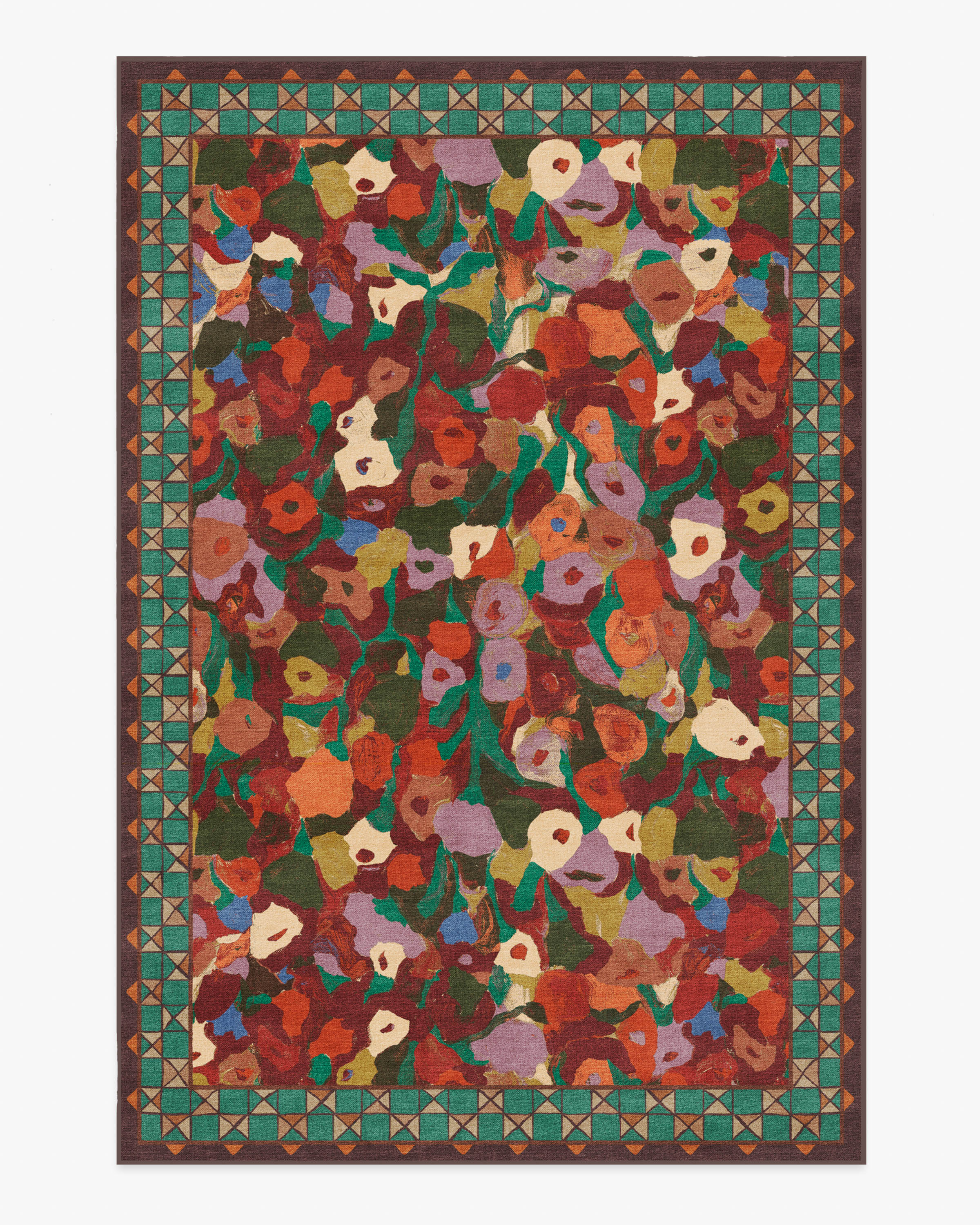 Vera Rust Multicolour Rug by Jungalow