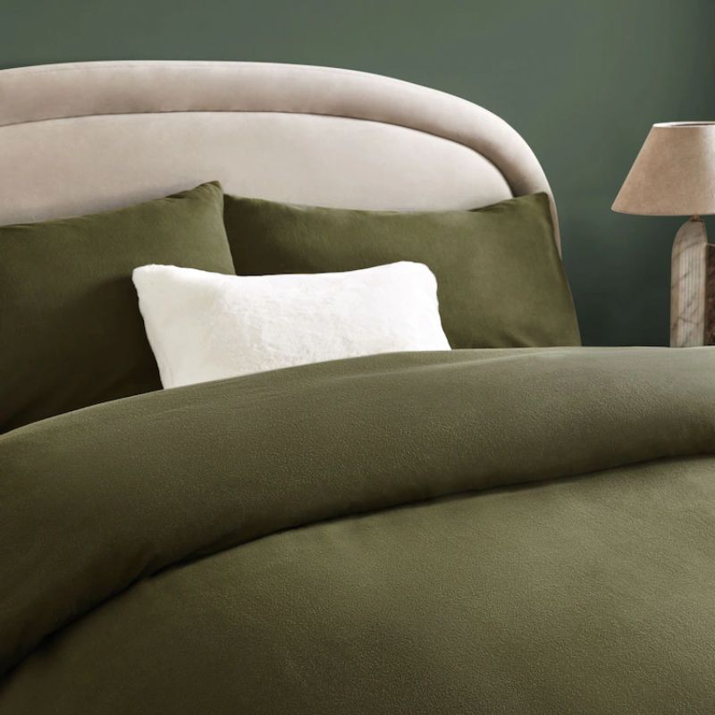 dark green bedding