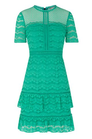 Indira Lace Ruffle Dress