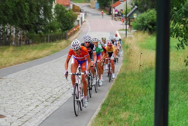 Riders on the attack in stage five.