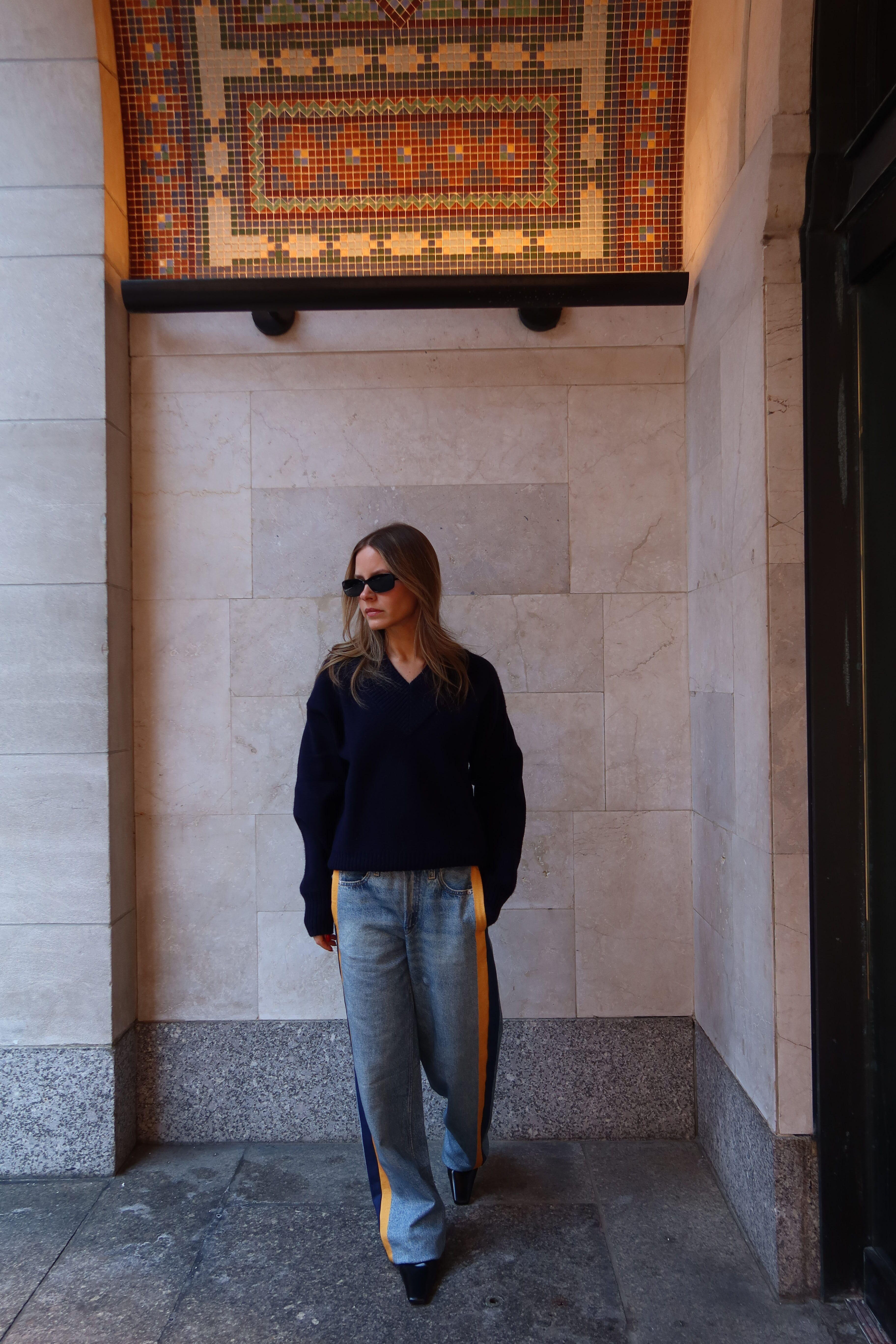 nikki wears rag &amp;amp; Bone miramar pants