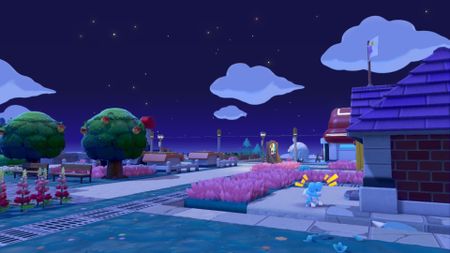 A night time scenic view in Pokemon Pokopia
