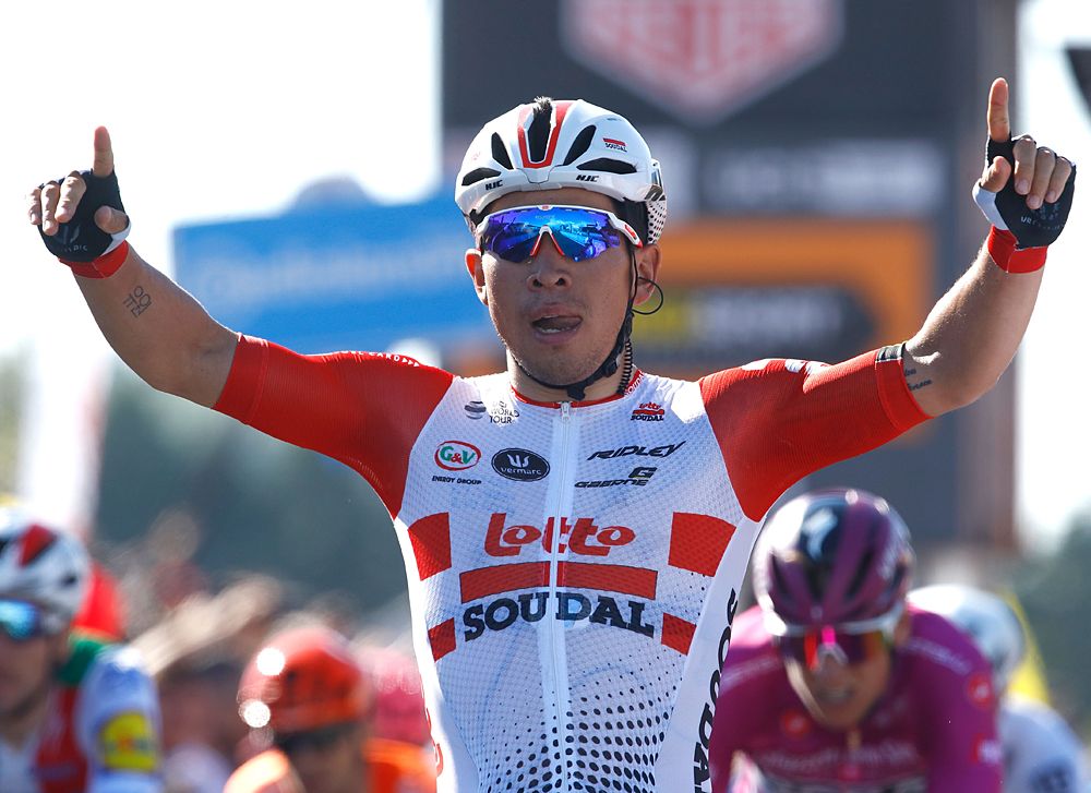 Caleb Ewan (Lotto Soudal) wins stage 11 at the Giro d'Italia