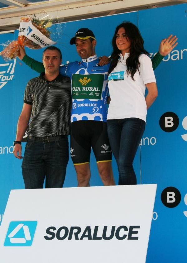 David De La Fuente (Caja Rural) in the mountains jersey