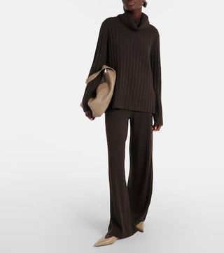 Katrina Cashmere Wide-Leg Pants