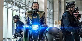 Tom Hiddleston as Loki in Avengers: Endgame time travel Tesseract