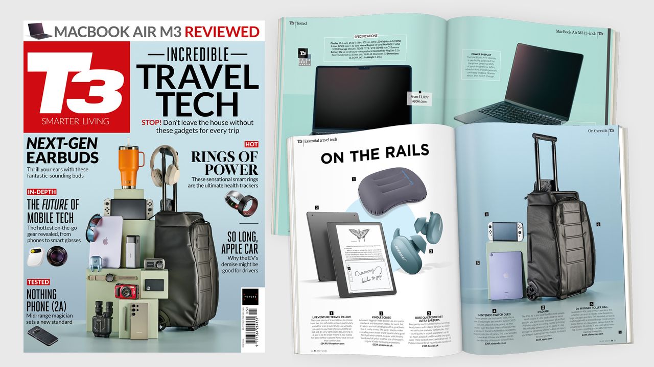 The cover of T3 359, featuring the coverline &#039;Incredible travel tech&#039;.