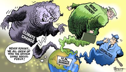 Political Cartoon World Climate Summit Issues