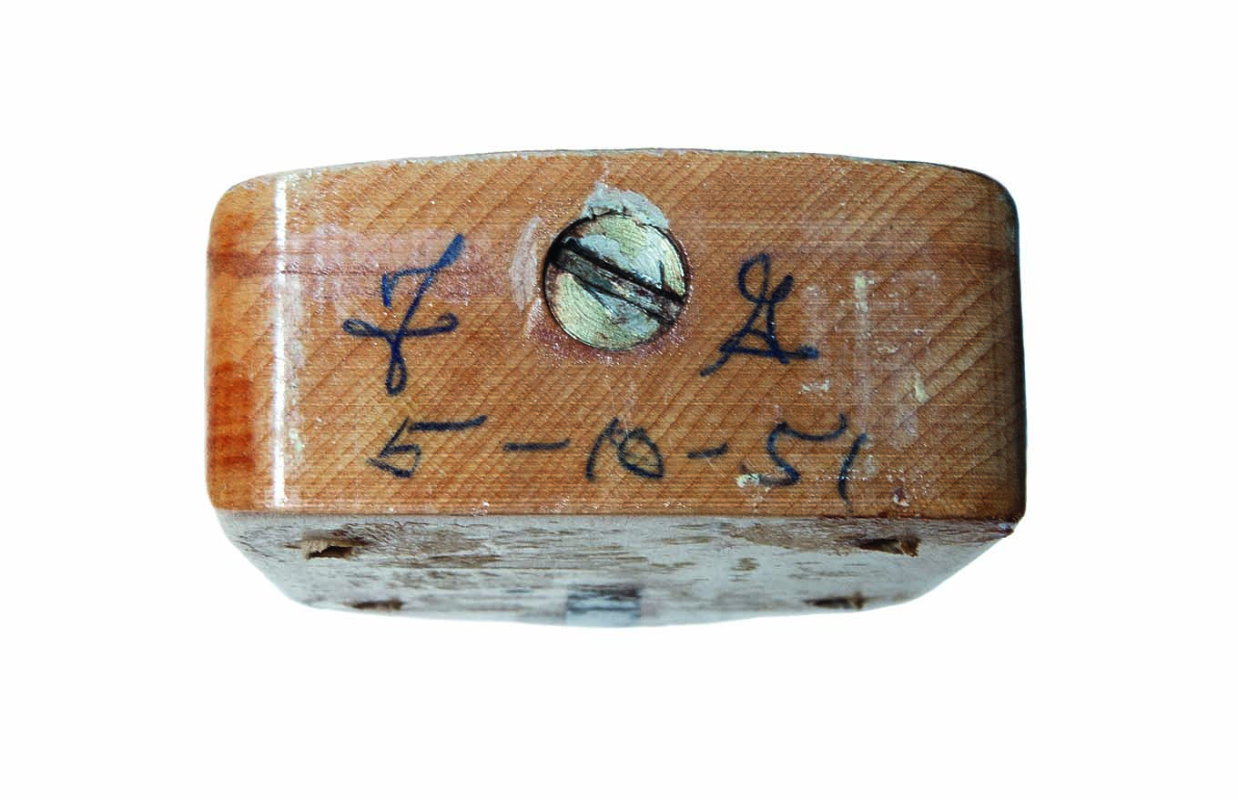 A Nocaster neck signed 5-10-51 with the initials &amp;ldquo;TG&amp;rdquo; for Tadeo Gomez, one of the better-known shapers of Fender necks in the early &amp;rsquo;50s
