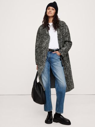 banana republic, Oversized Merino Jacquard Coatigan