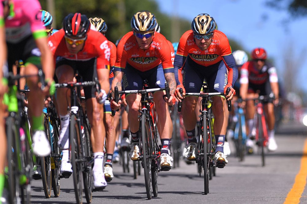Sonny Colbrelli relies on his Bahrain-Merida teammates