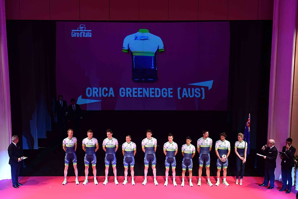 Orica-GreenEdge on stage