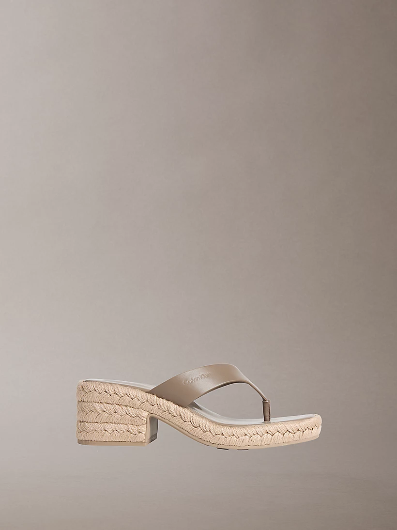 Beta - Leather Espadrille Heeled Sandals