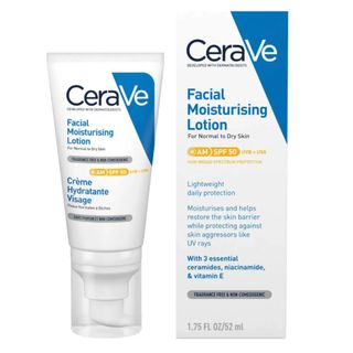 CeraVe AM Facial Moisturising Lotion SPF50 - spf in foundation