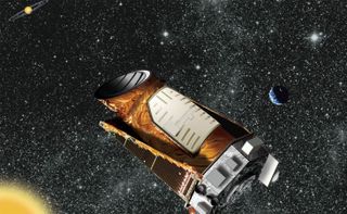 An artist's impression of the Kepler spacecraft.