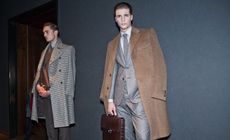 Gieves & Hawkes A/W 2014 - young men ins suits and coats