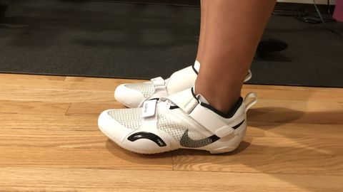 A photo of the side of the Nike SuperRep cycling shoes
