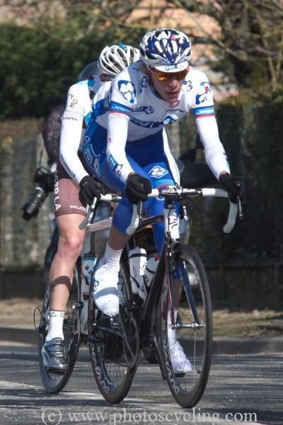 Breakaway riders Yoann Offredo (FDJ) and Maxime Bouet (AG2R La Mondiale)