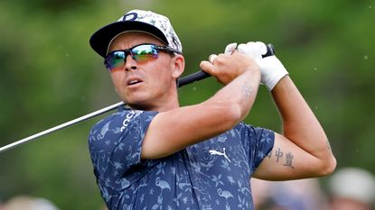 Rickie Fowler takes a shot at the 2023 Players Championship at TPC Sawgrass