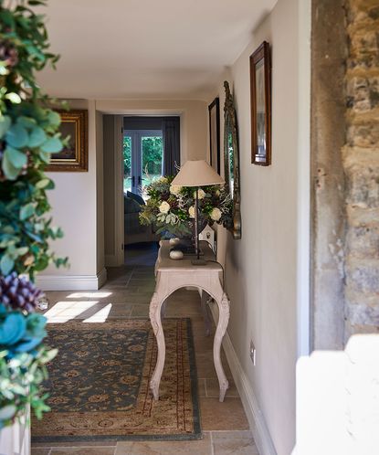 A festive 16th-century stone cottage in Wiltshire