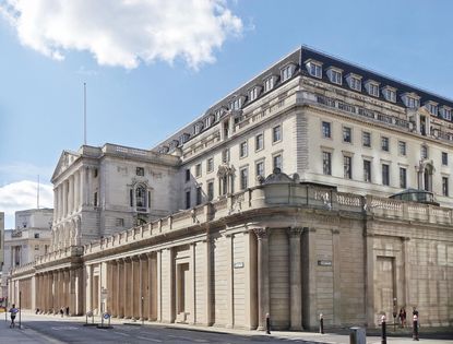 The Bank of England in Threadneedle Street, London