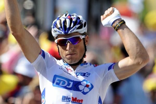 Pierrick F&eacute;drigo (FDJ-BigMat) celebrates a stage win