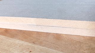 Close of different MDF edges comparing cuts