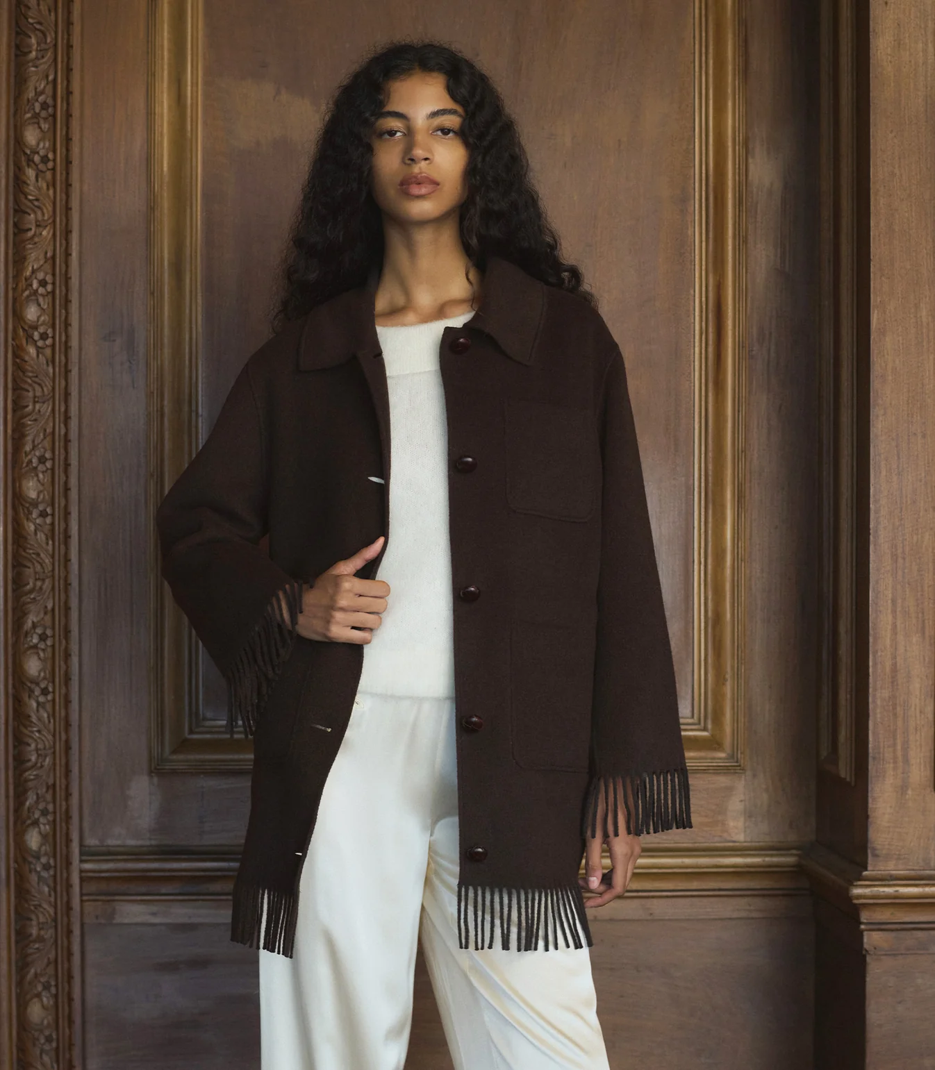 D&amp;ocirc;en, Germain Fringe Coat