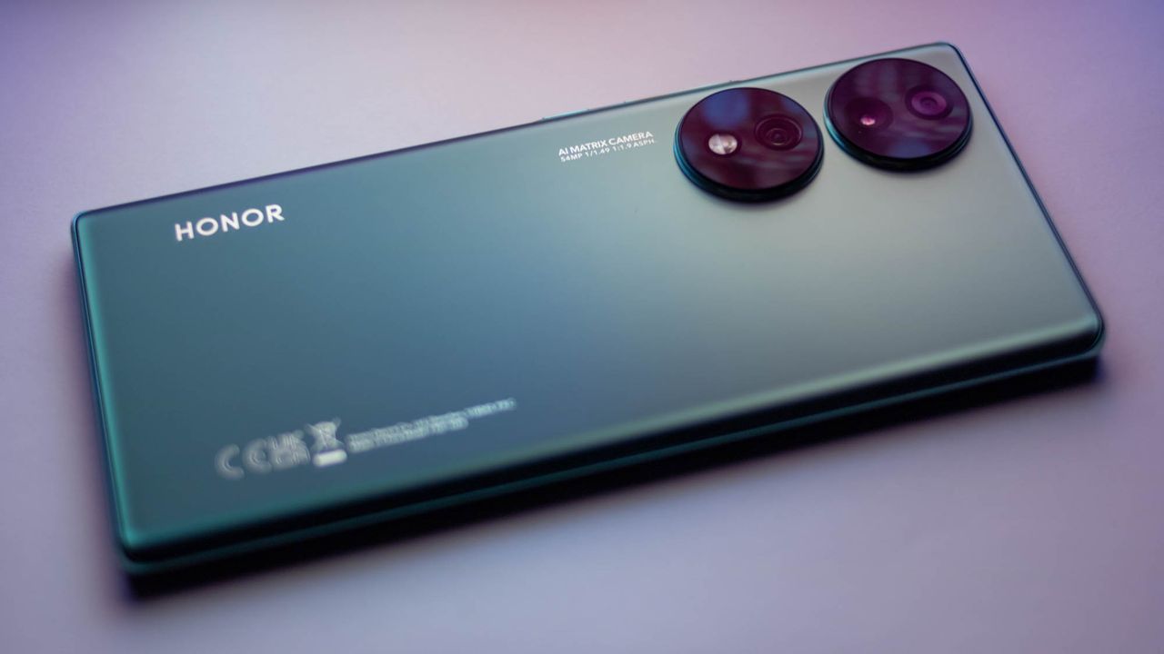 A photograph of the rear of the Honor 70