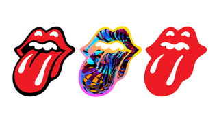 3 versions of The Rolling Stones tongue logo