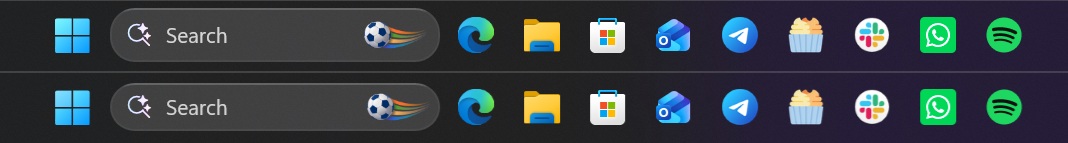 Comparing the new search box to the old search box.