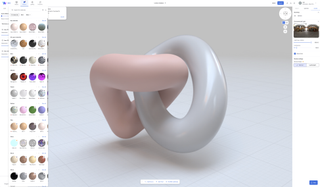 Best web browser 3D modelling apps; An interface shot of a 3d modelling application in a web browser.