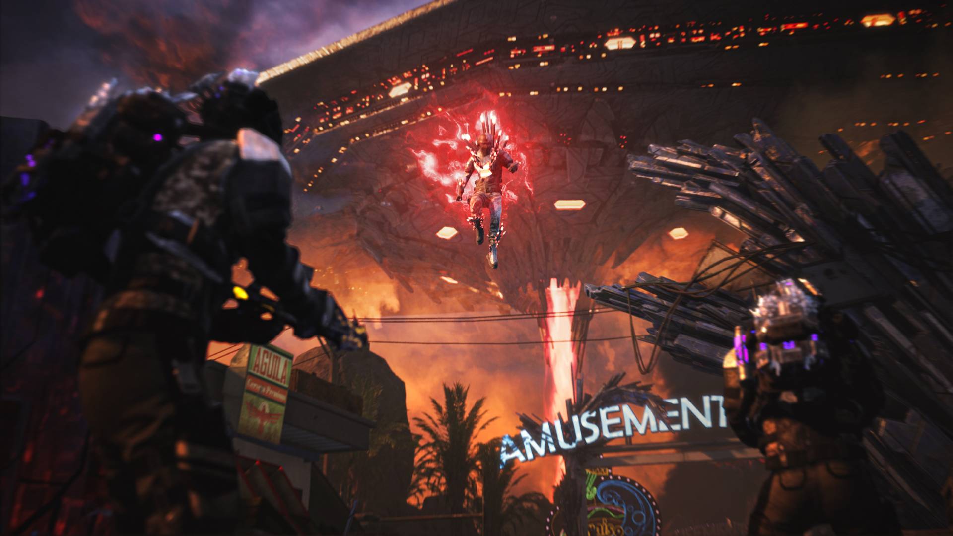 PUBG Xeno Point boss alien attacking player