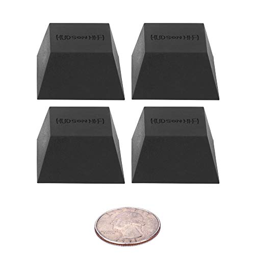 Block Silicone Isolation Feet &amp;ndash; 4-Pack Non-Adhesive Subwoofer Isolation Pads W/ 15 Lbs Capacity &amp;ndash; Pads for Small Speakers, Speaker Spikes &amp;amp; Turntable Isolation Pads for Reduced Vibration &amp;amp; Resonance