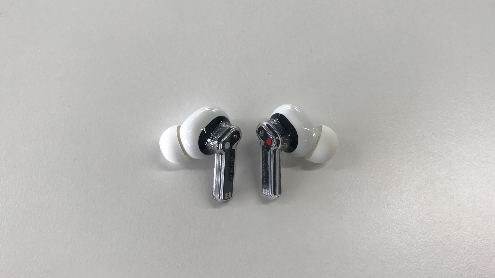 Nothing Ear 1 headphones on a white table